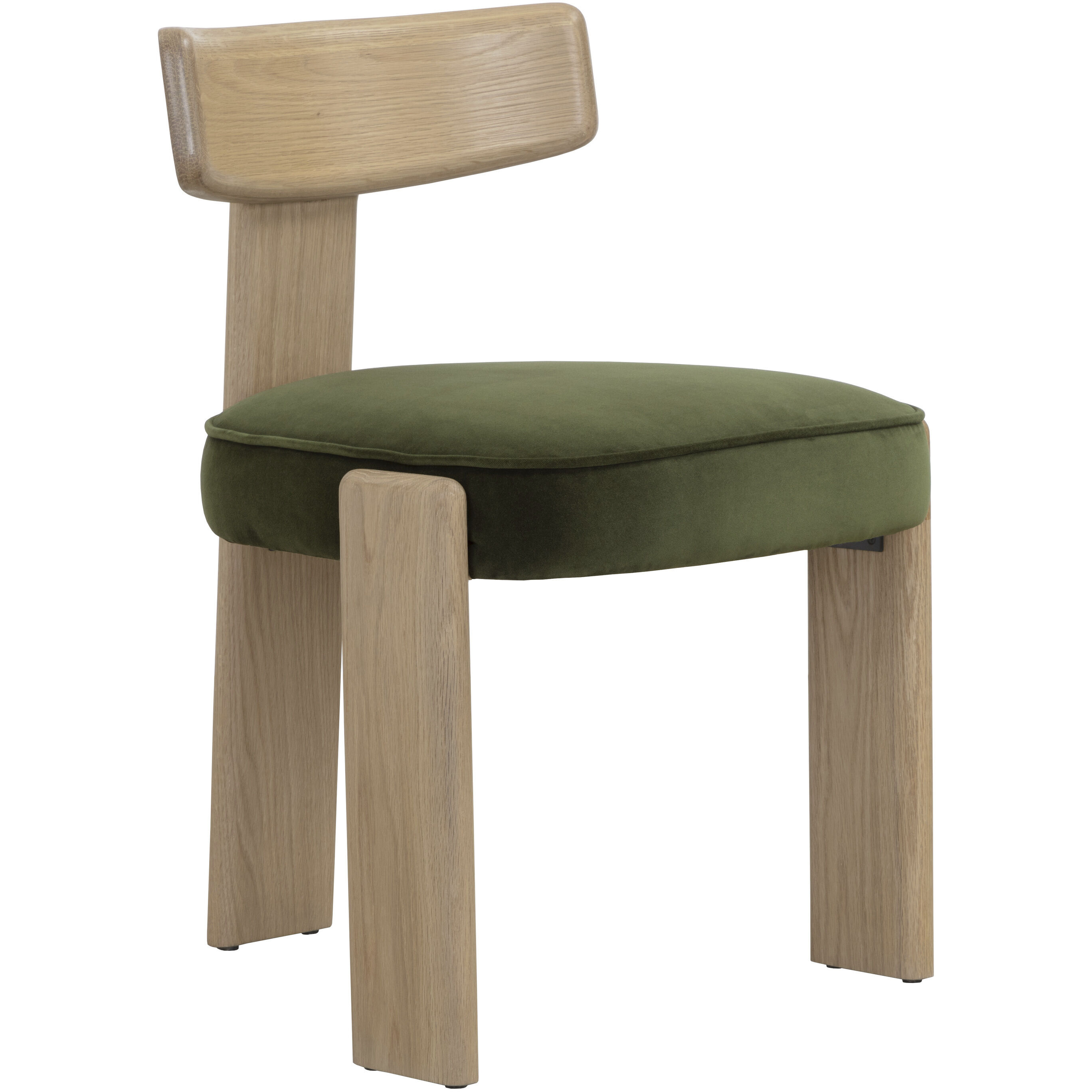 Horton Rustic Oak / Forest Green Dining Chair, Set Of 2